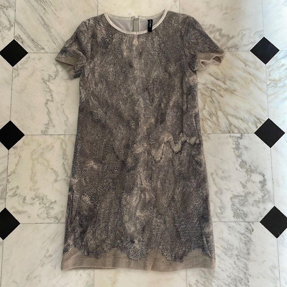 Marc Cain Beige Grey Knit Shift Dress